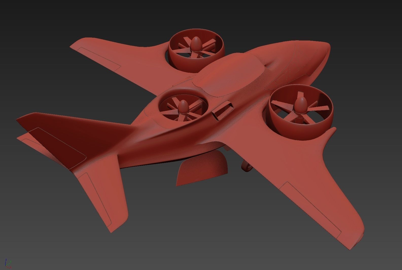 Medical Ambulance XTI Electric Aircraft eVTOL with Interior 3D model_42