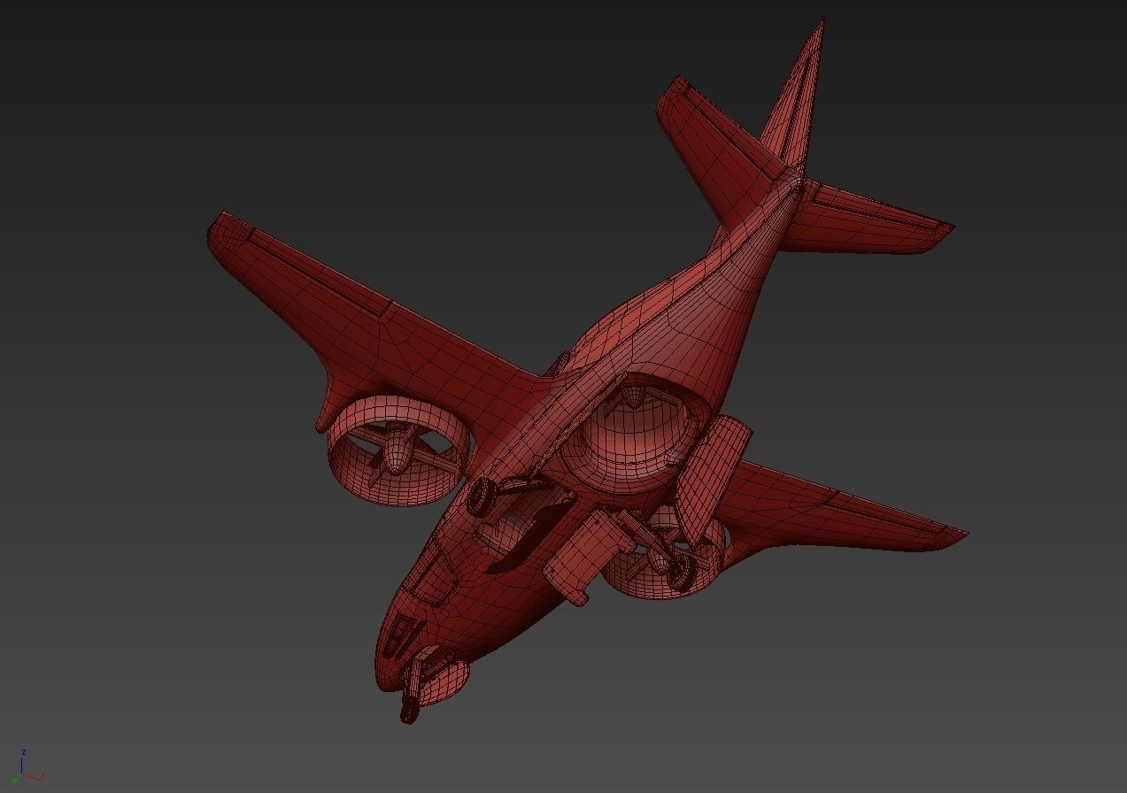 Medical Ambulance XTI Electric Aircraft eVTOL with Interior 3D model_81