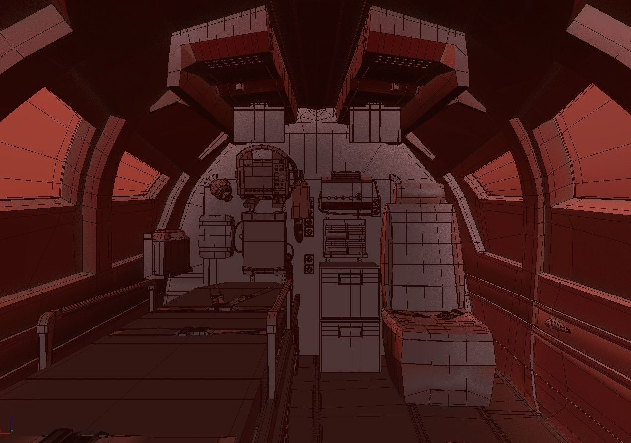 Medical Ambulance XTI Electric Aircraft eVTOL with Interior 3D model_53