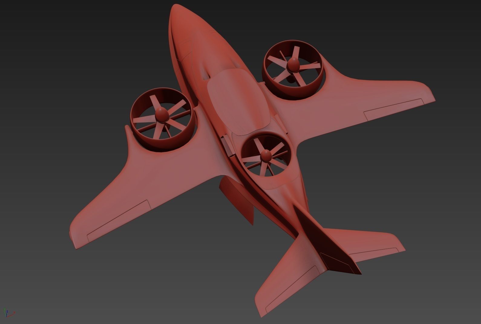 Medical Ambulance XTI Electric Aircraft eVTOL with Interior 3D model_70