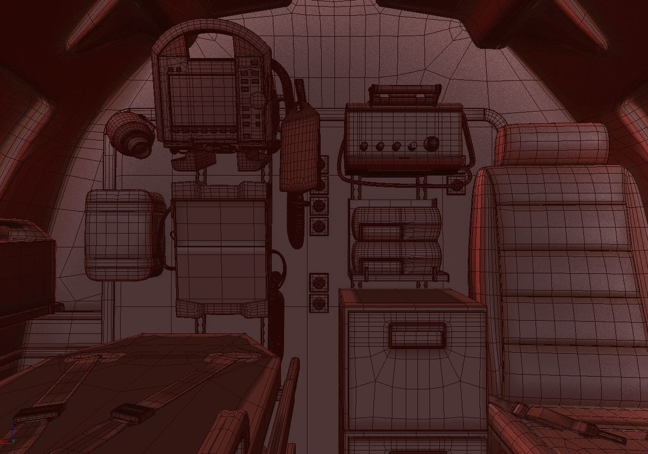 Medical Ambulance XTI Electric Aircraft eVTOL with Interior 3D model_61