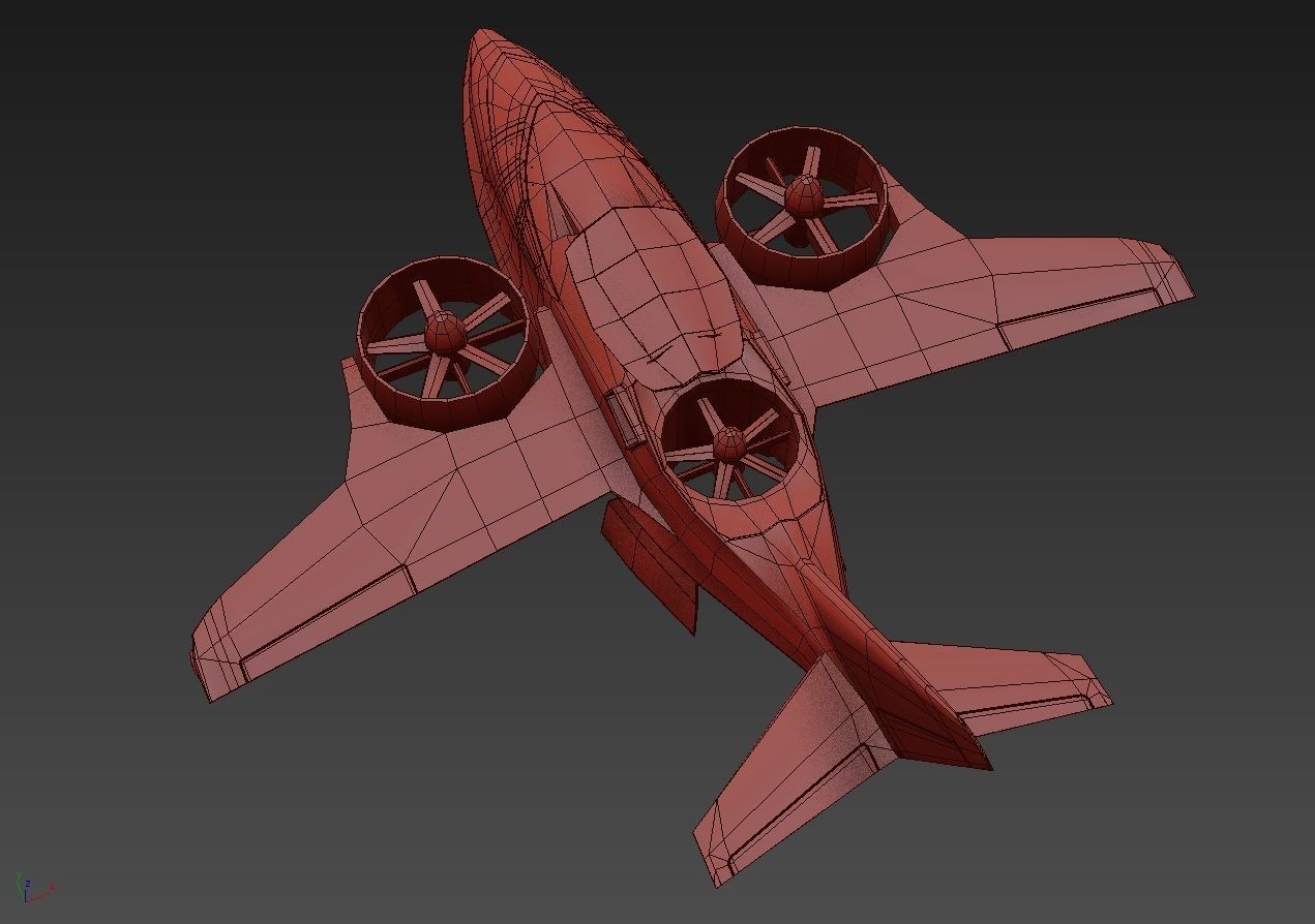 Medical Ambulance XTI Electric Aircraft eVTOL with Interior 3D model_71