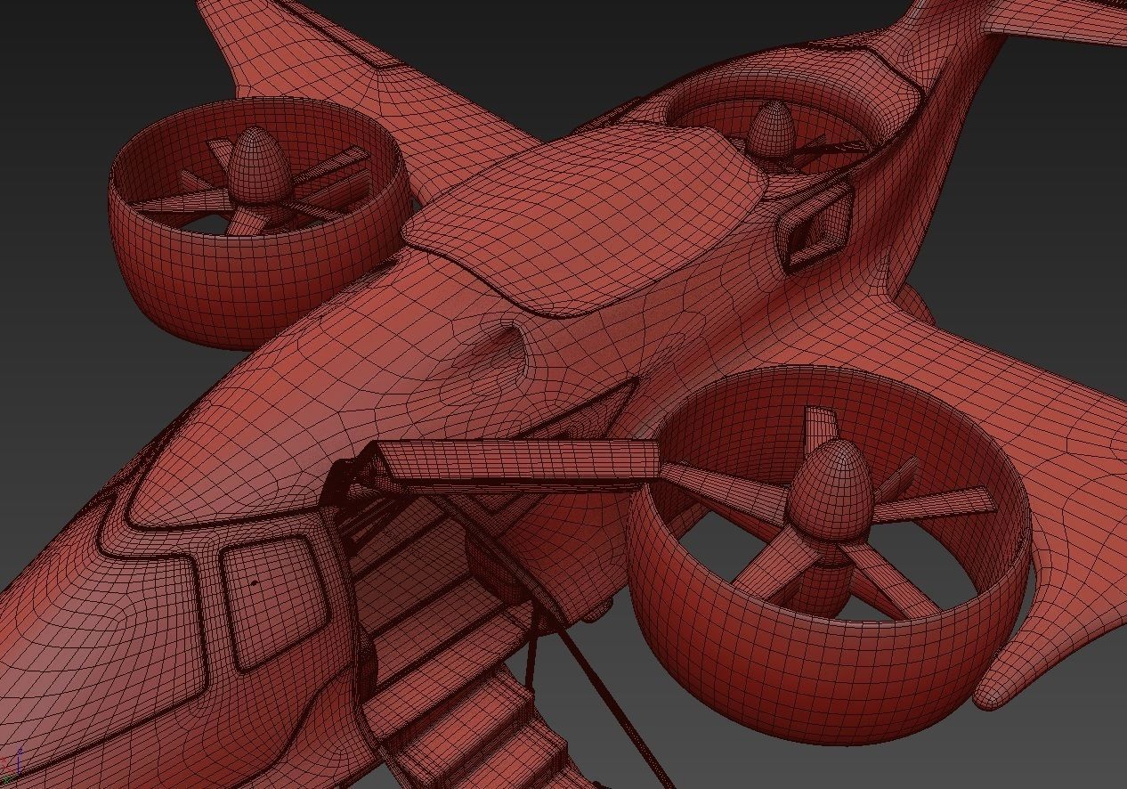 Medical Ambulance XTI Electric Aircraft eVTOL with Interior 3D model_25