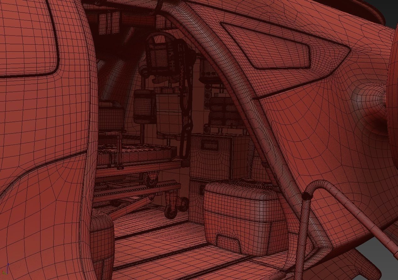 Medical Ambulance XTI Electric Aircraft eVTOL with Interior 3D model_51