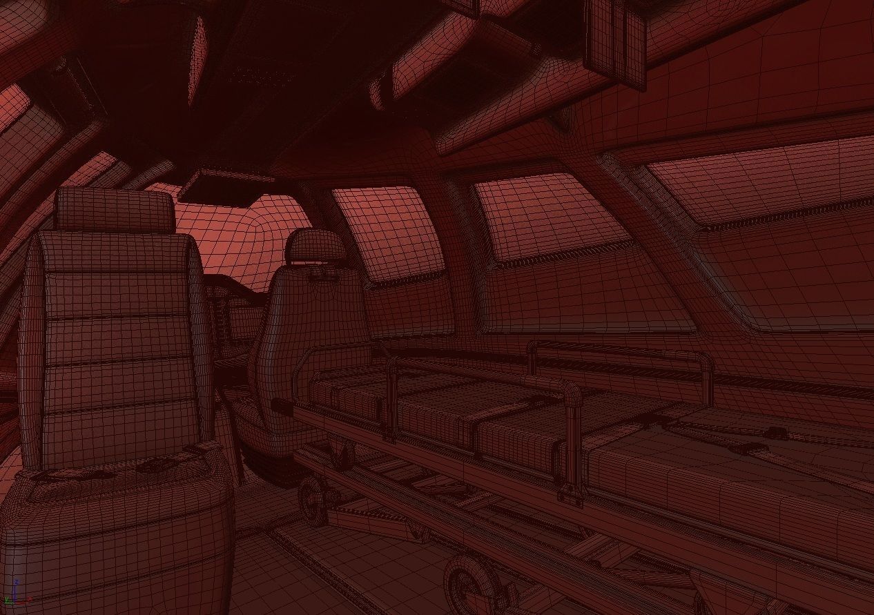 Medical Ambulance XTI Electric Aircraft eVTOL with Interior 3D model_58