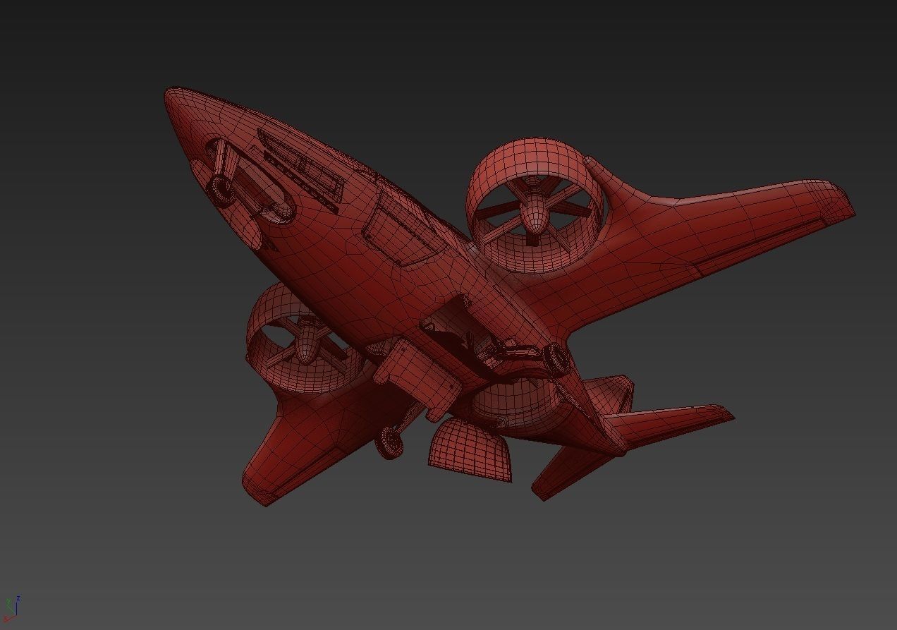 Medical Ambulance XTI Electric Aircraft eVTOL with Interior 3D model_77