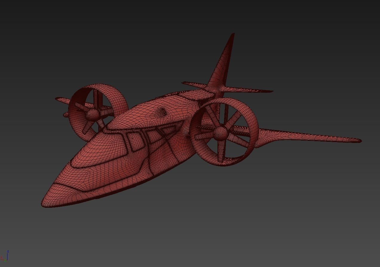 Medical Ambulance XTI Electric Aircraft eVTOL with Interior 3D model_28