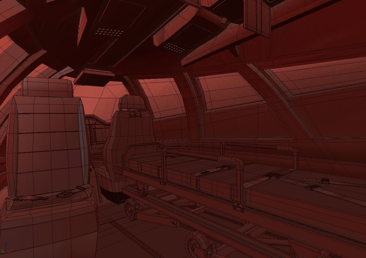 Medical Ambulance XTI Electric Aircraft eVTOL with Interior 3D model_56