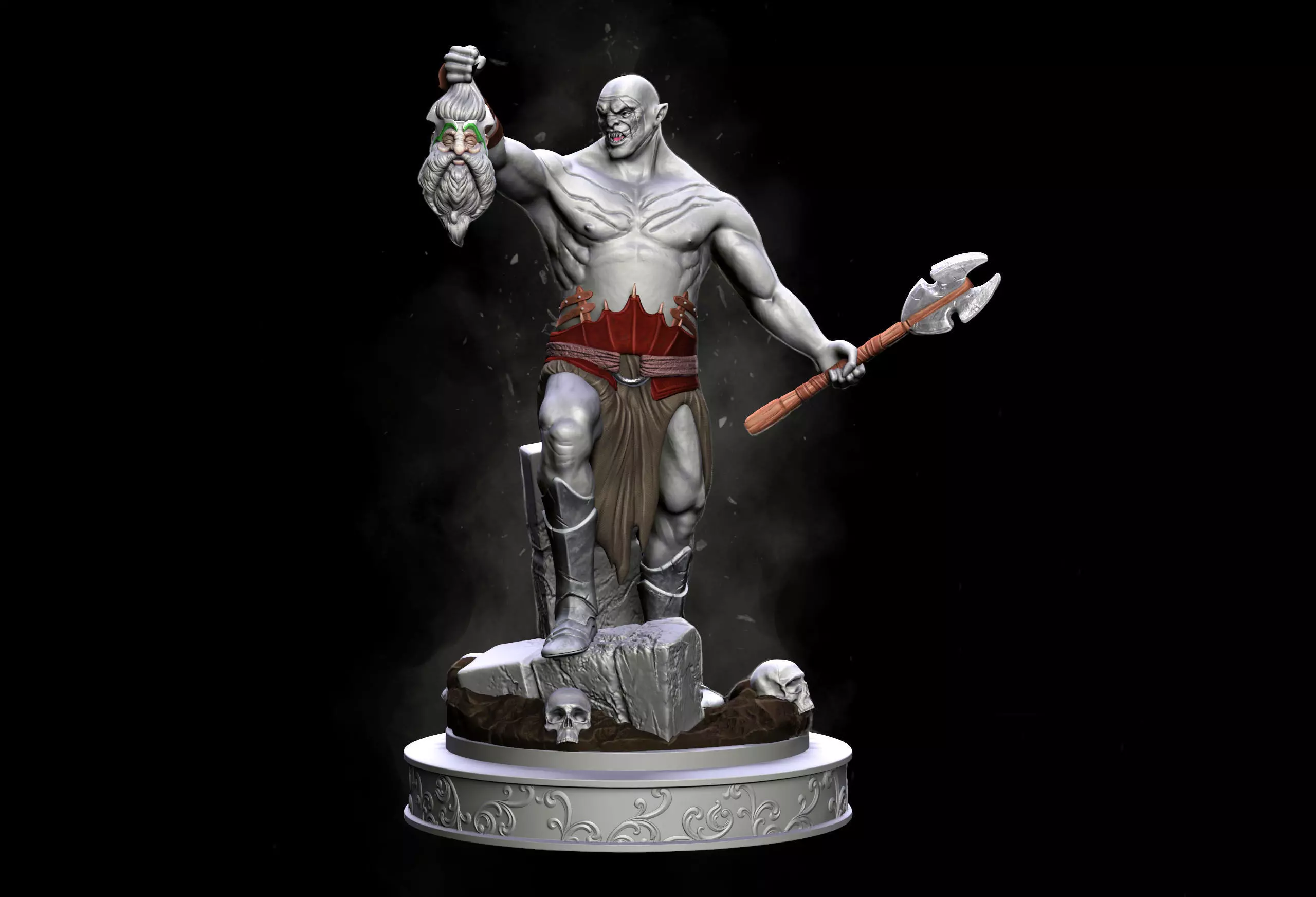 Azog Decaptation of King Thror Update 2023 3D print model_0