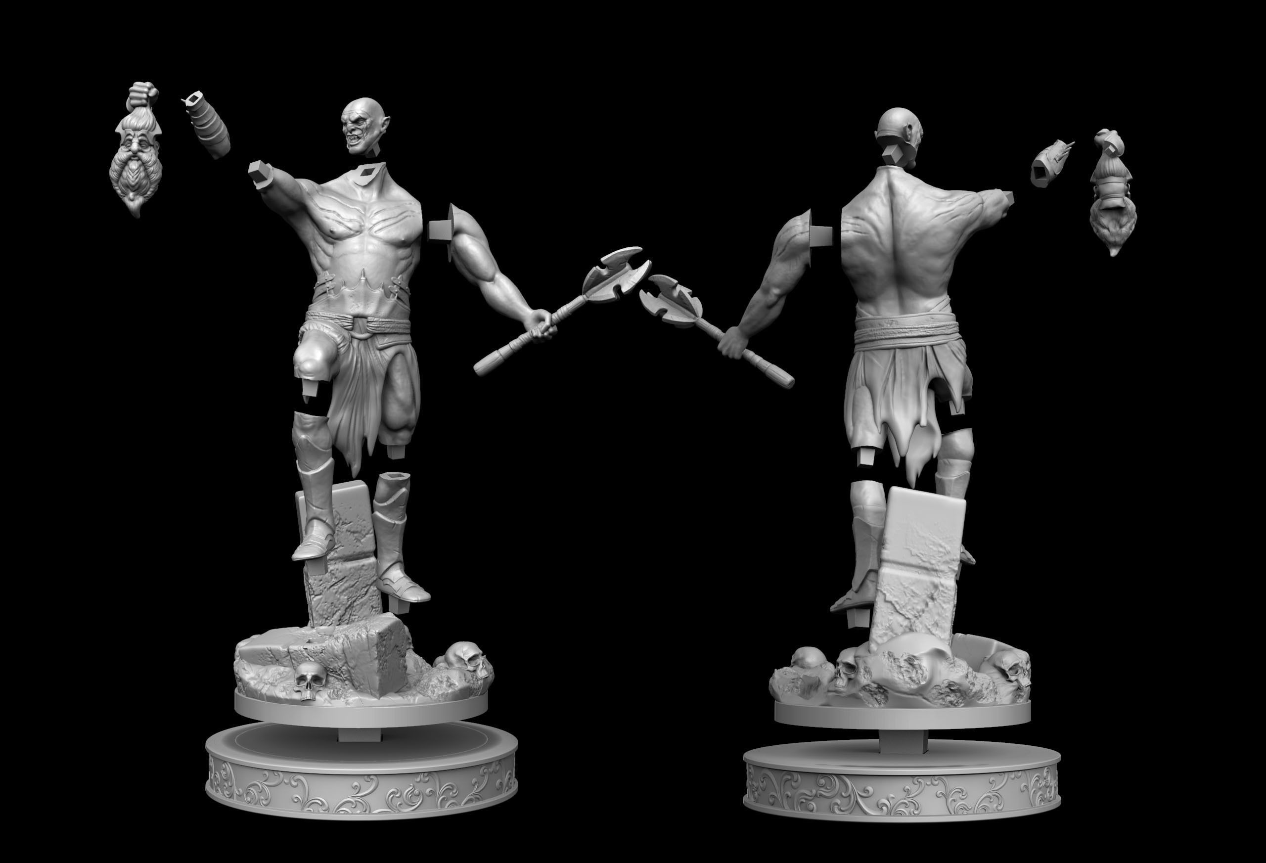 Azog Decaptation of King Thror Update 2023 3D print model_7