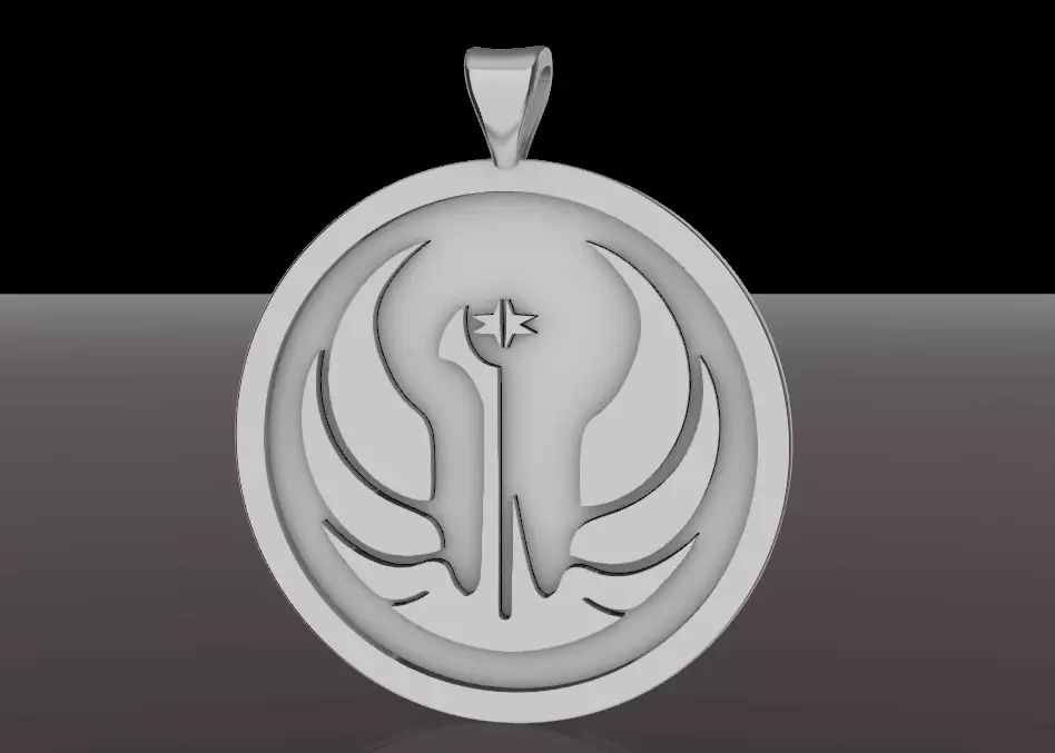Old Galactic Republic Pendant Star Wars 3D print model