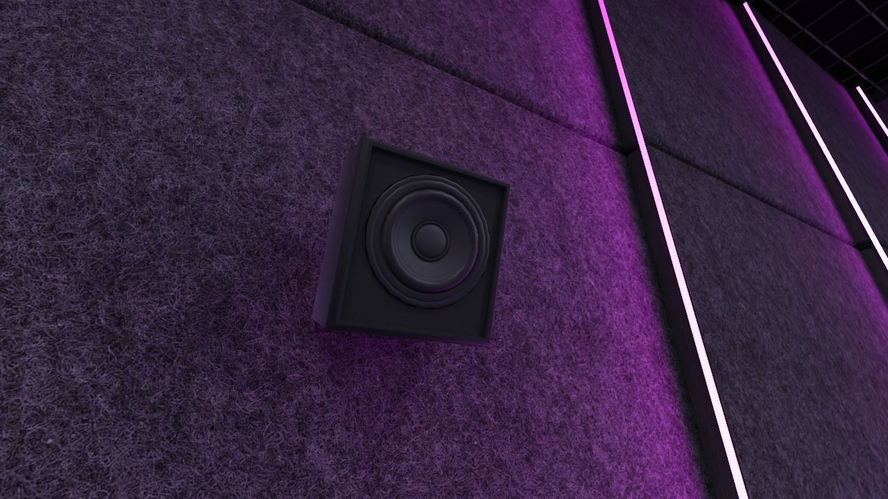 Movie theater Low-poly 3D model_15