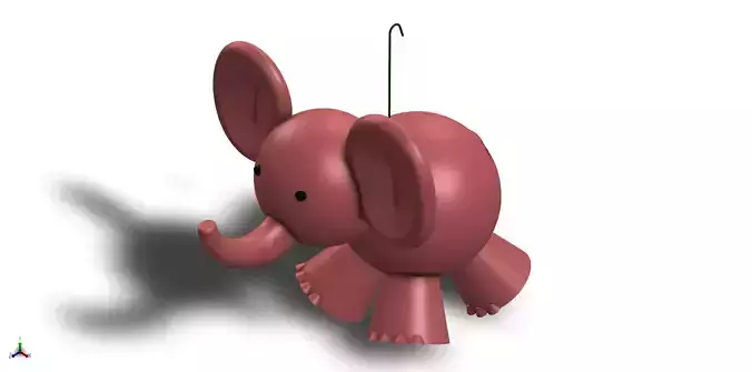 3D Gift Card Elephant Christmas Tree Ornament 3D print model 3D Gift Card Elephant Christmas Tree Ornament 3D print model