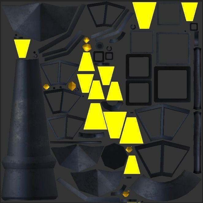 Victorian Street Lamp Low-poly 3D model_13