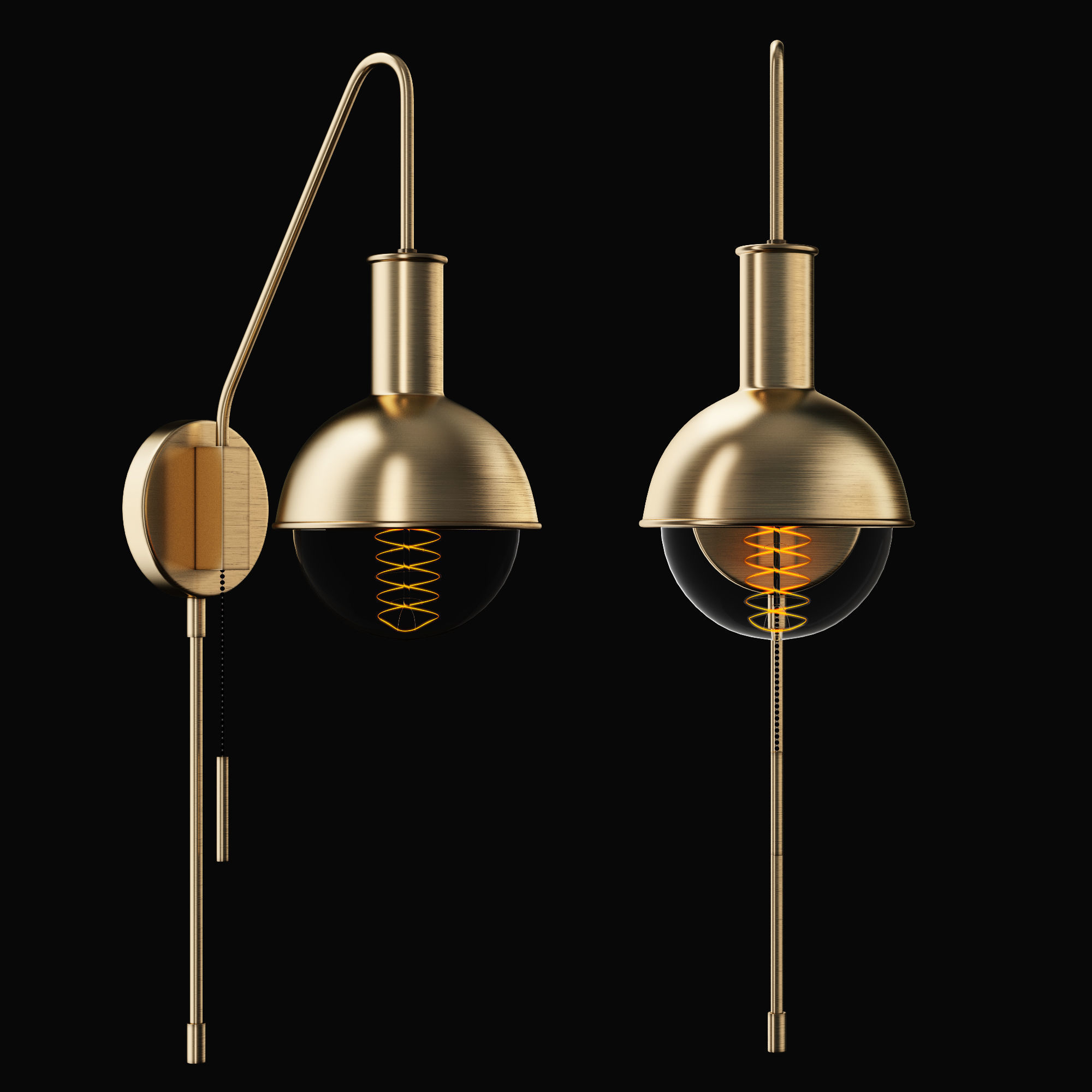 George Oliver jaxon 1-light wall sconce 3D model_2