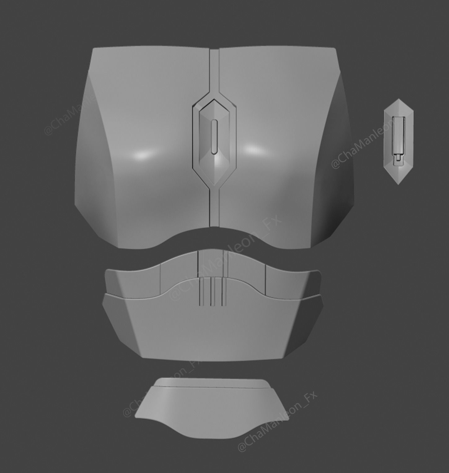 Bo Katan Mandalorian 3d Print Cosplay Breast Ab and Pelvic Armor 3D print model_6