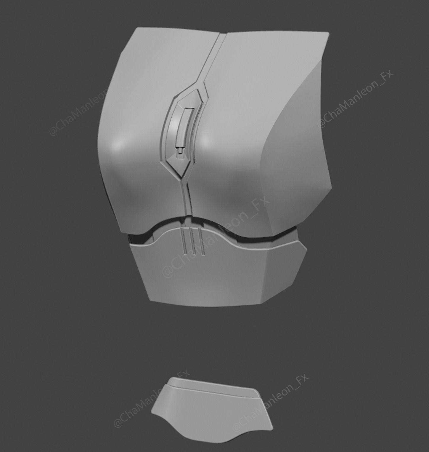 Bo Katan Mandalorian 3d Print Cosplay Breast Ab and Pelvic Armor 3D print model_3