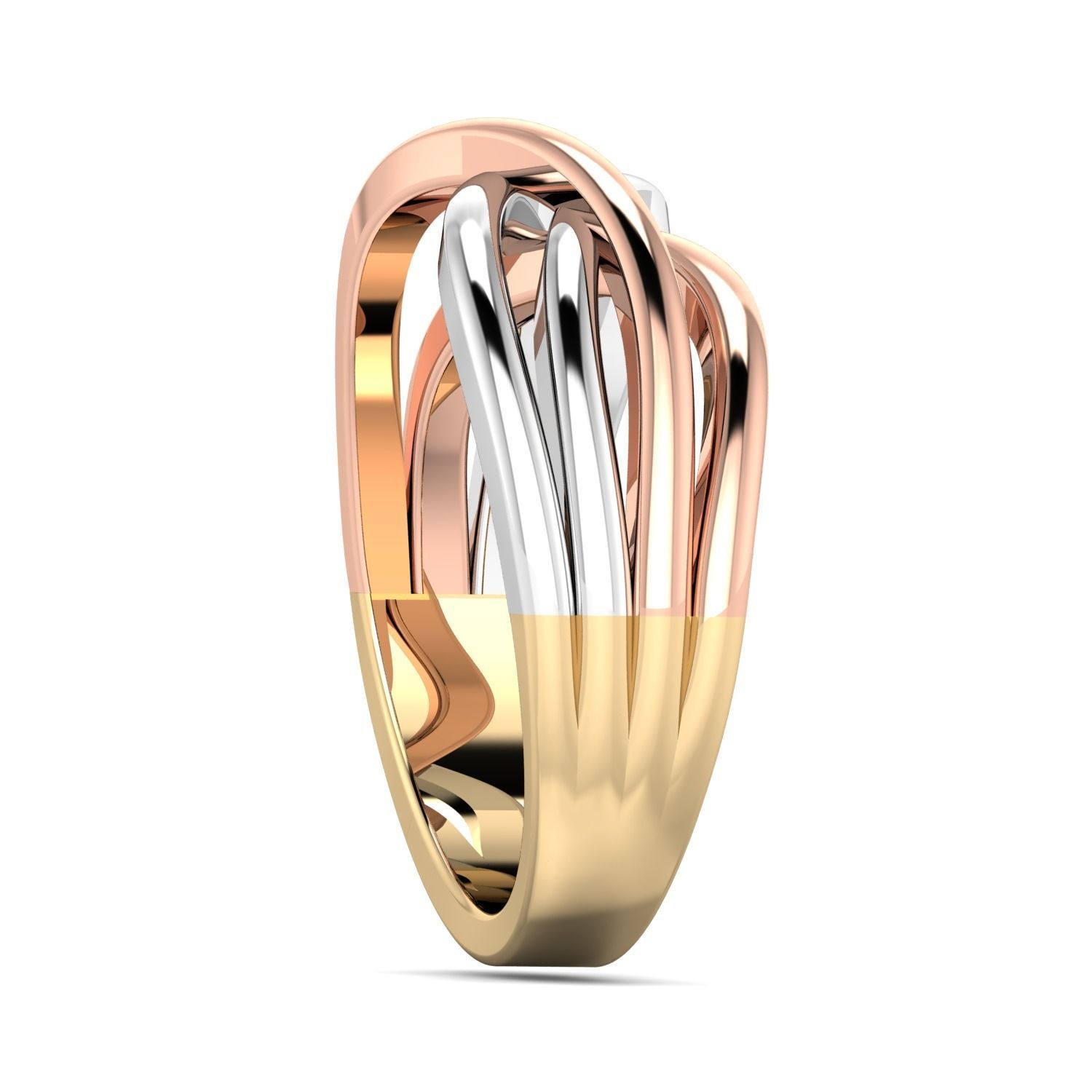SWARING01 two tone gold and rose gold ring 3D print model_3