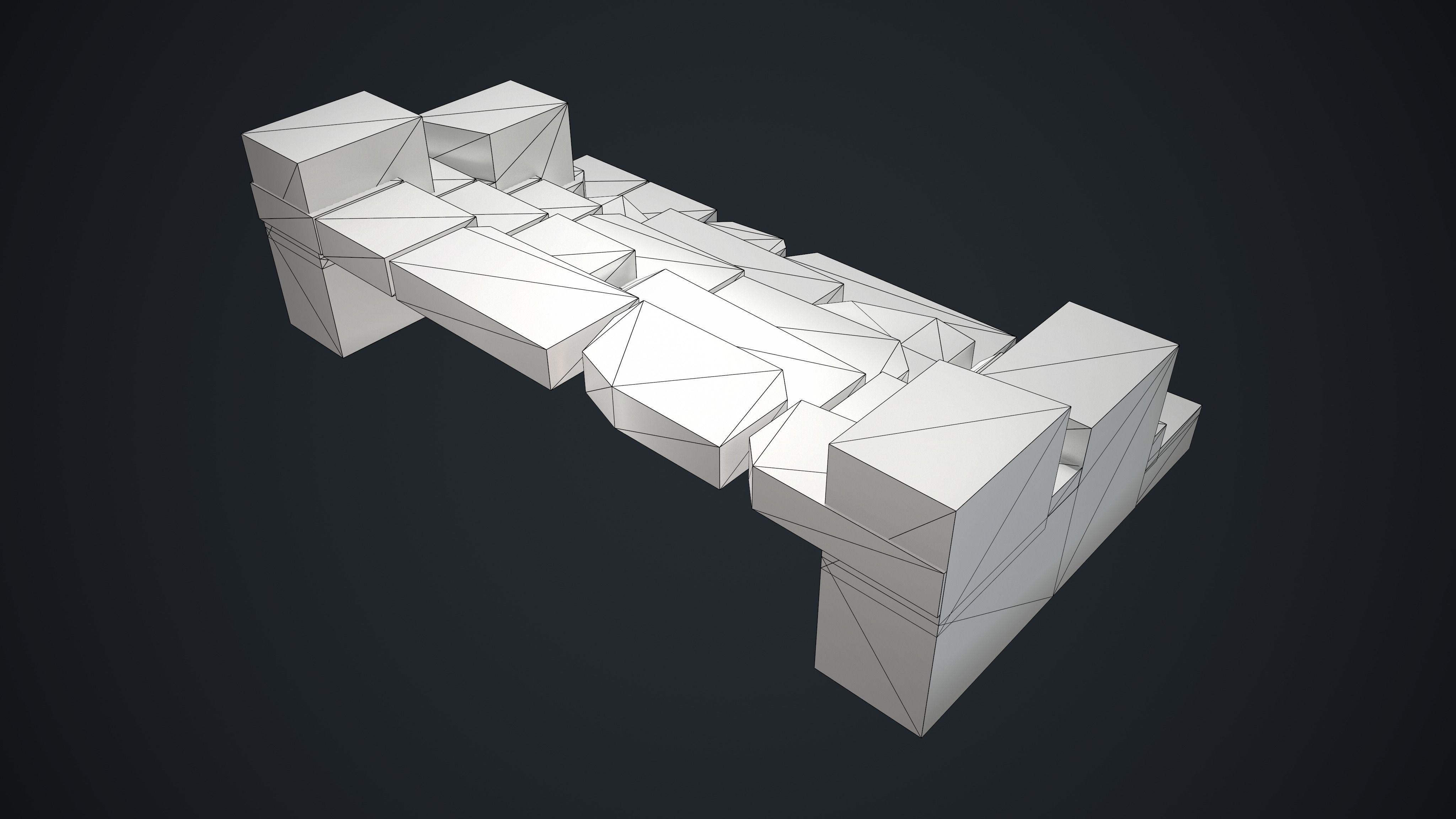 Stone and Marble Stairs Pack Low-poly 3D model_9