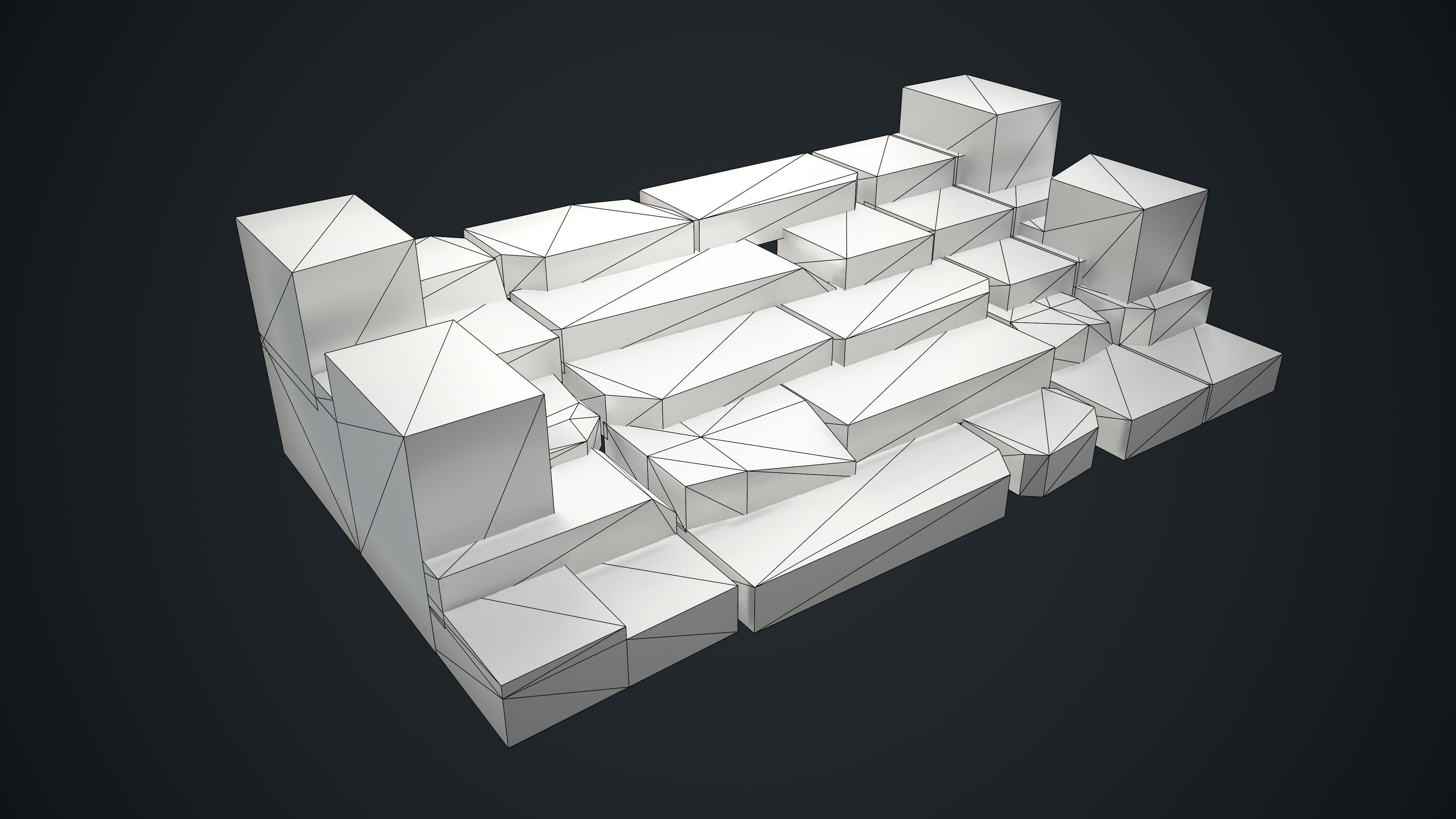 Stone and Marble Stairs Pack Low-poly 3D model_8