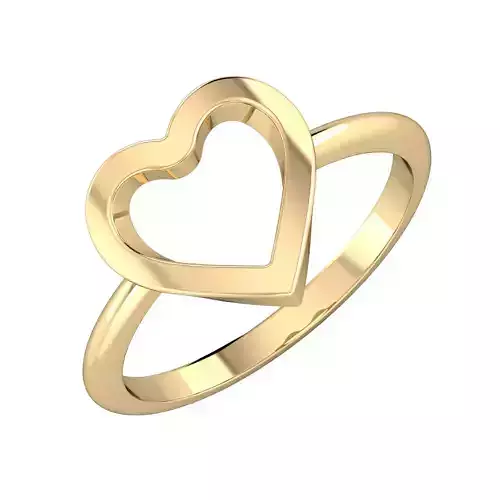 SWARING07 heart shaped gold ring 3D print model