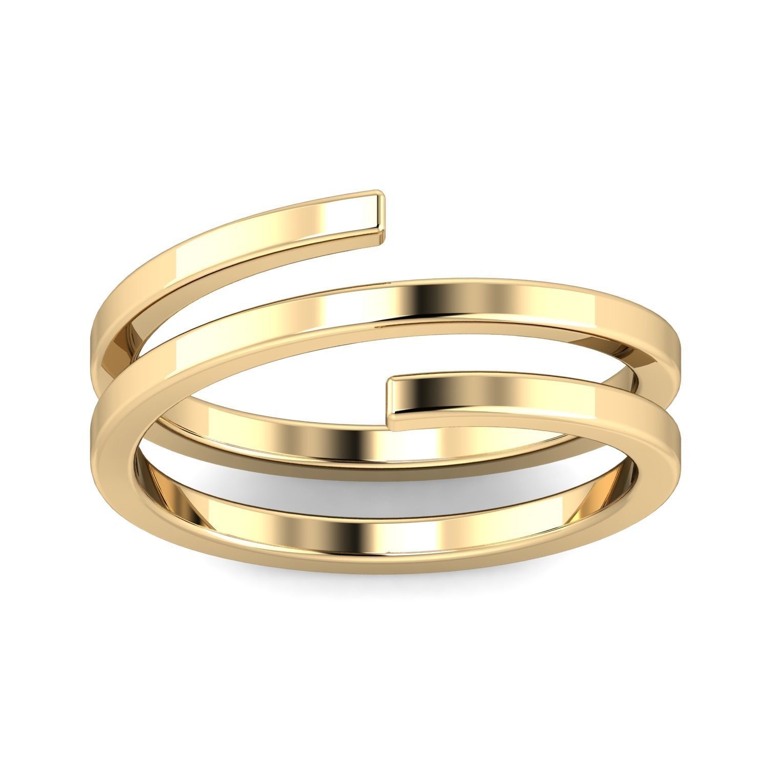 SWARING08 gold ring with two lines 3D print model_1