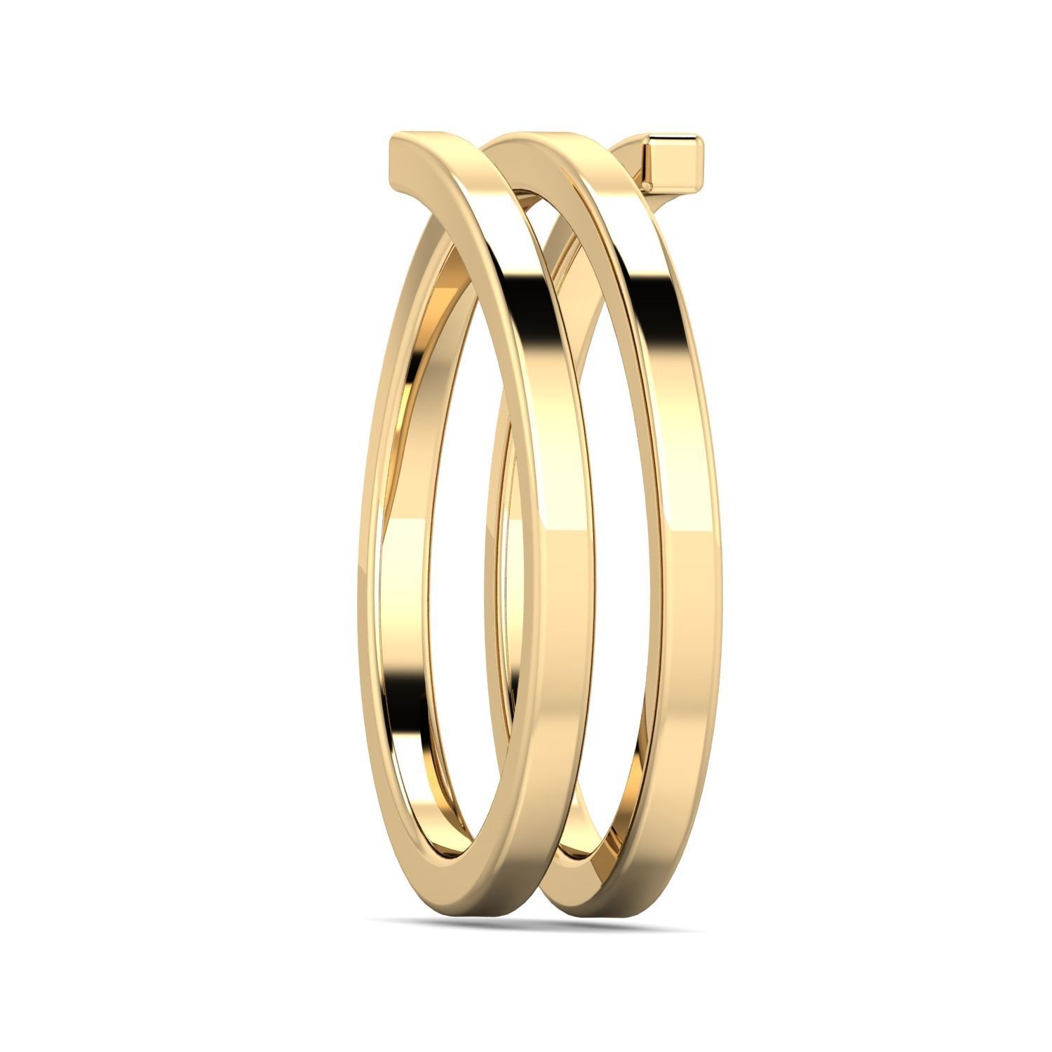 SWARING08 gold ring with two lines 3D print model_3
