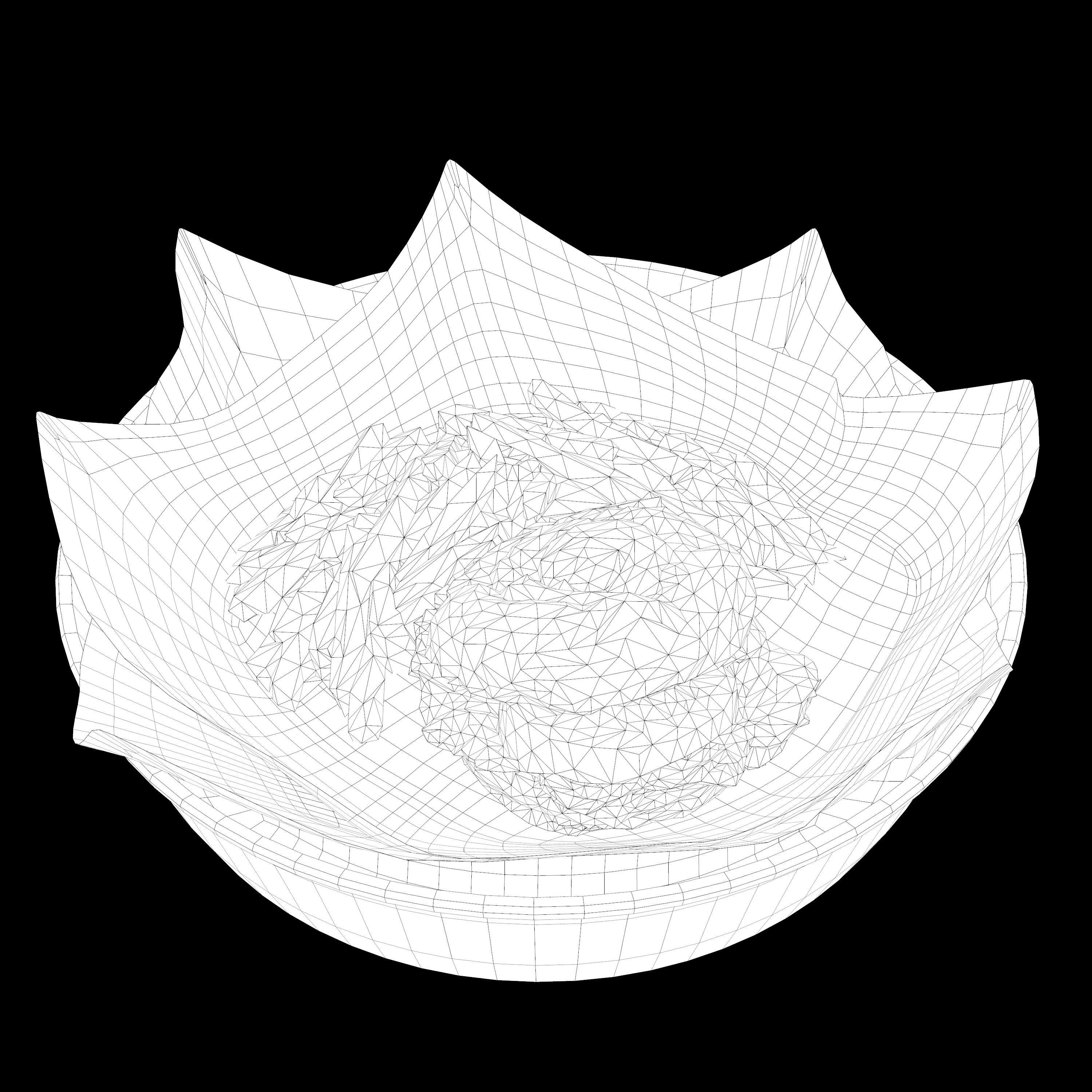 burger-with-fries low-poly 3D model burger and fries in bowl Low-poly 3D model_11