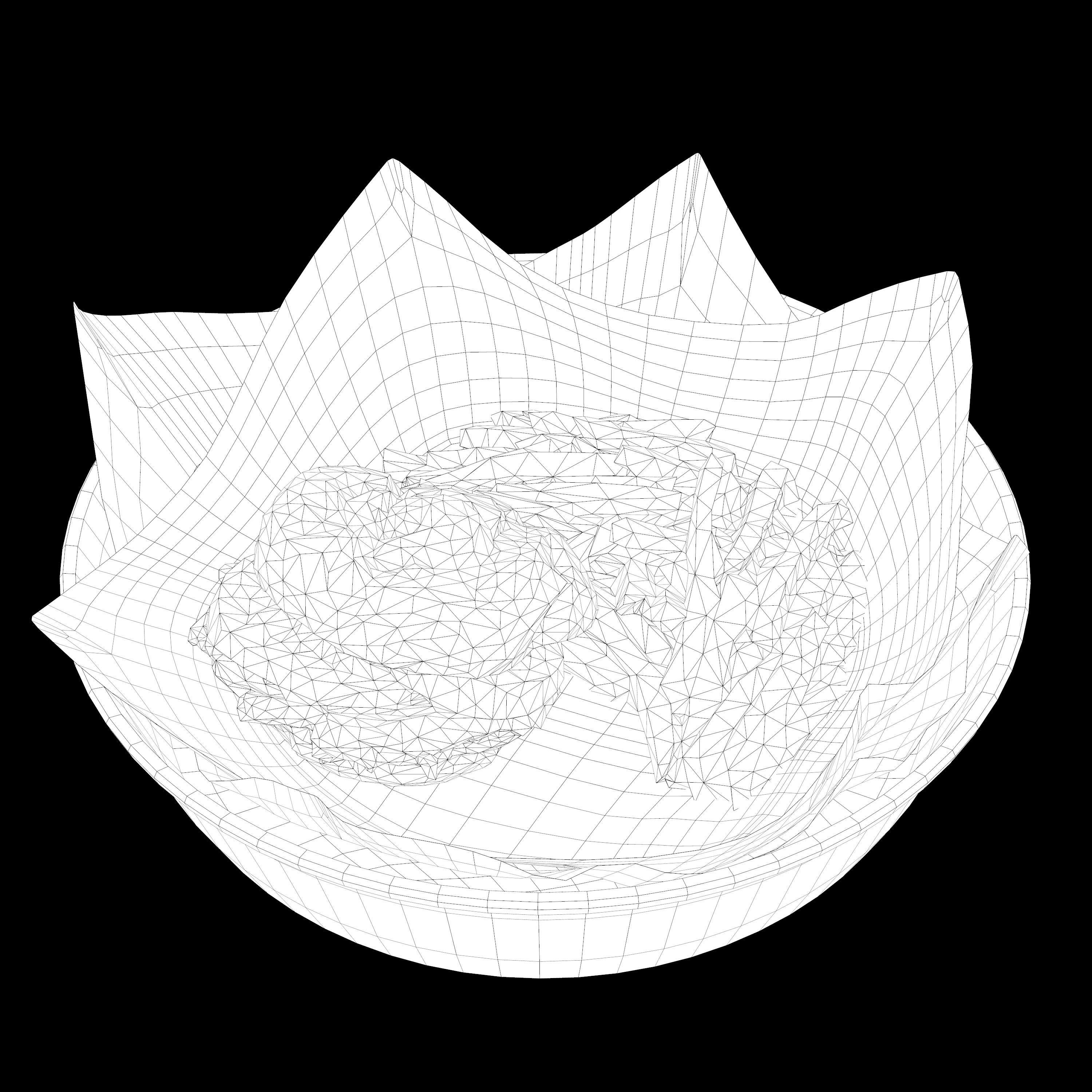 burger-with-fries low-poly 3D model burger and fries in bowl Low-poly 3D model_15