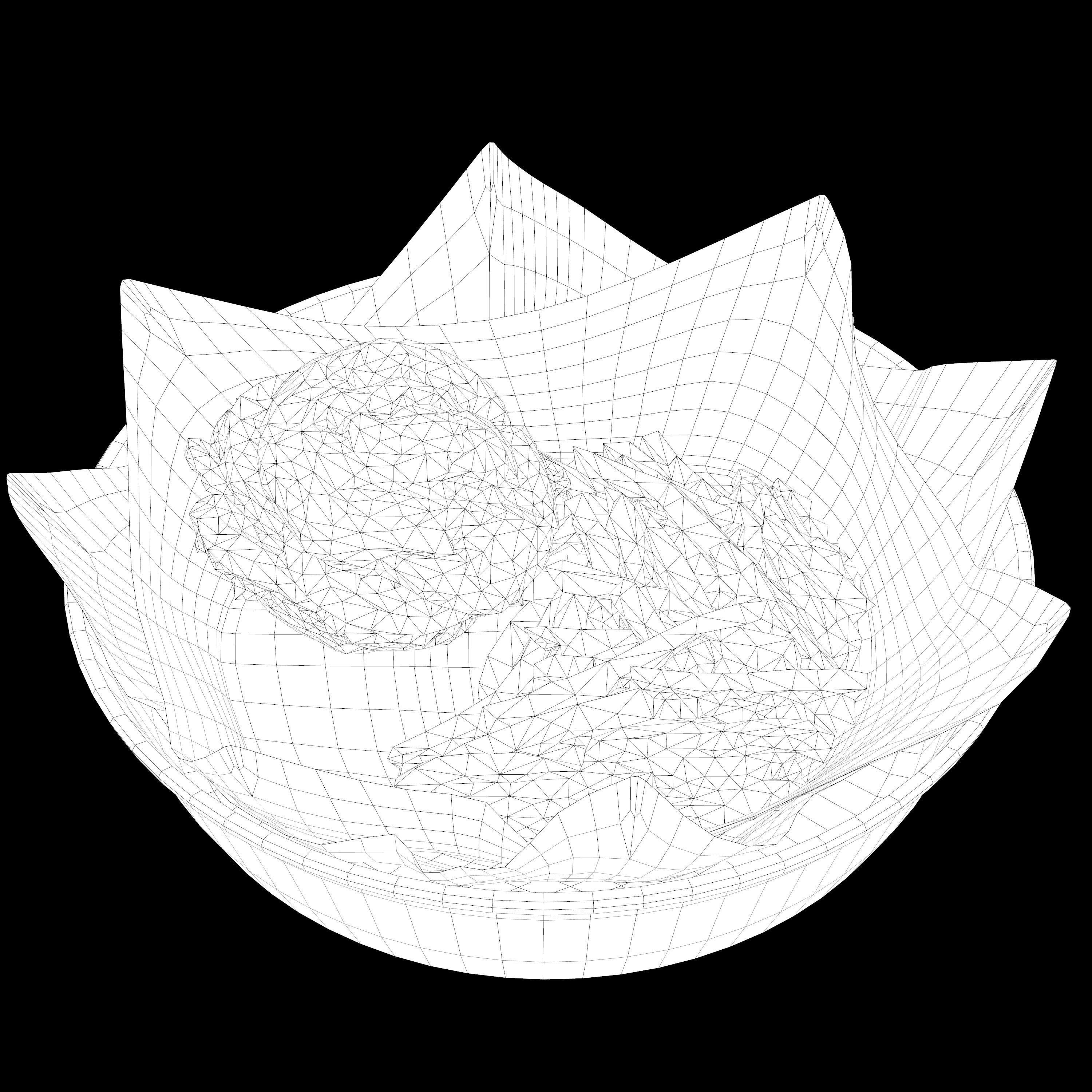 burger-with-fries low-poly 3D model burger and fries in bowl Low-poly 3D model_14