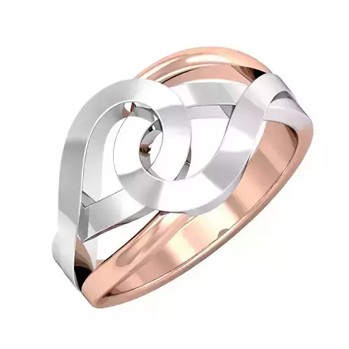 SWARING11 two tone gold and rose gold ring 3D print model