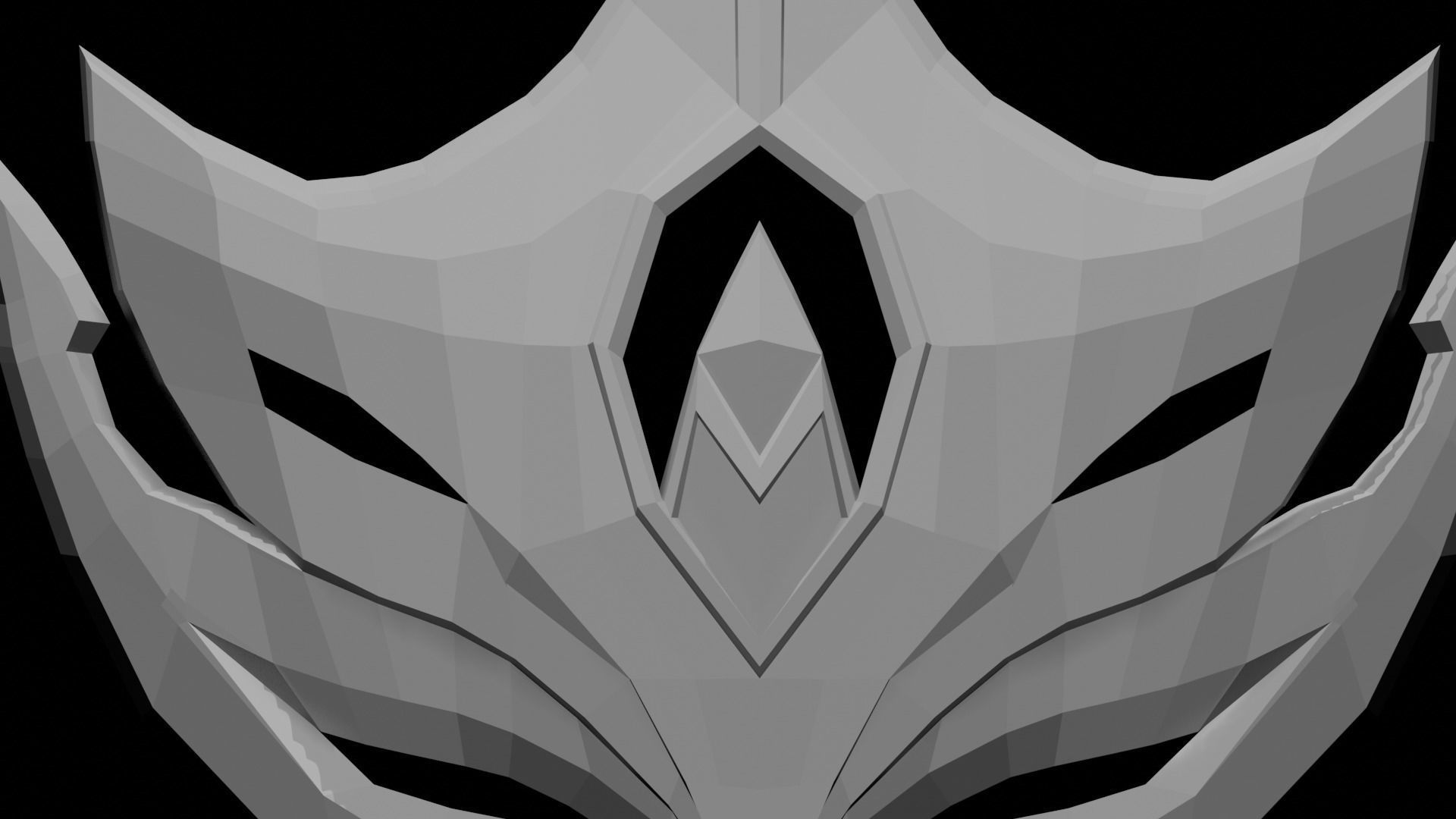 Tartaglia Childe Mask Genshin Impact Low Poly Low-poly 3D model_4