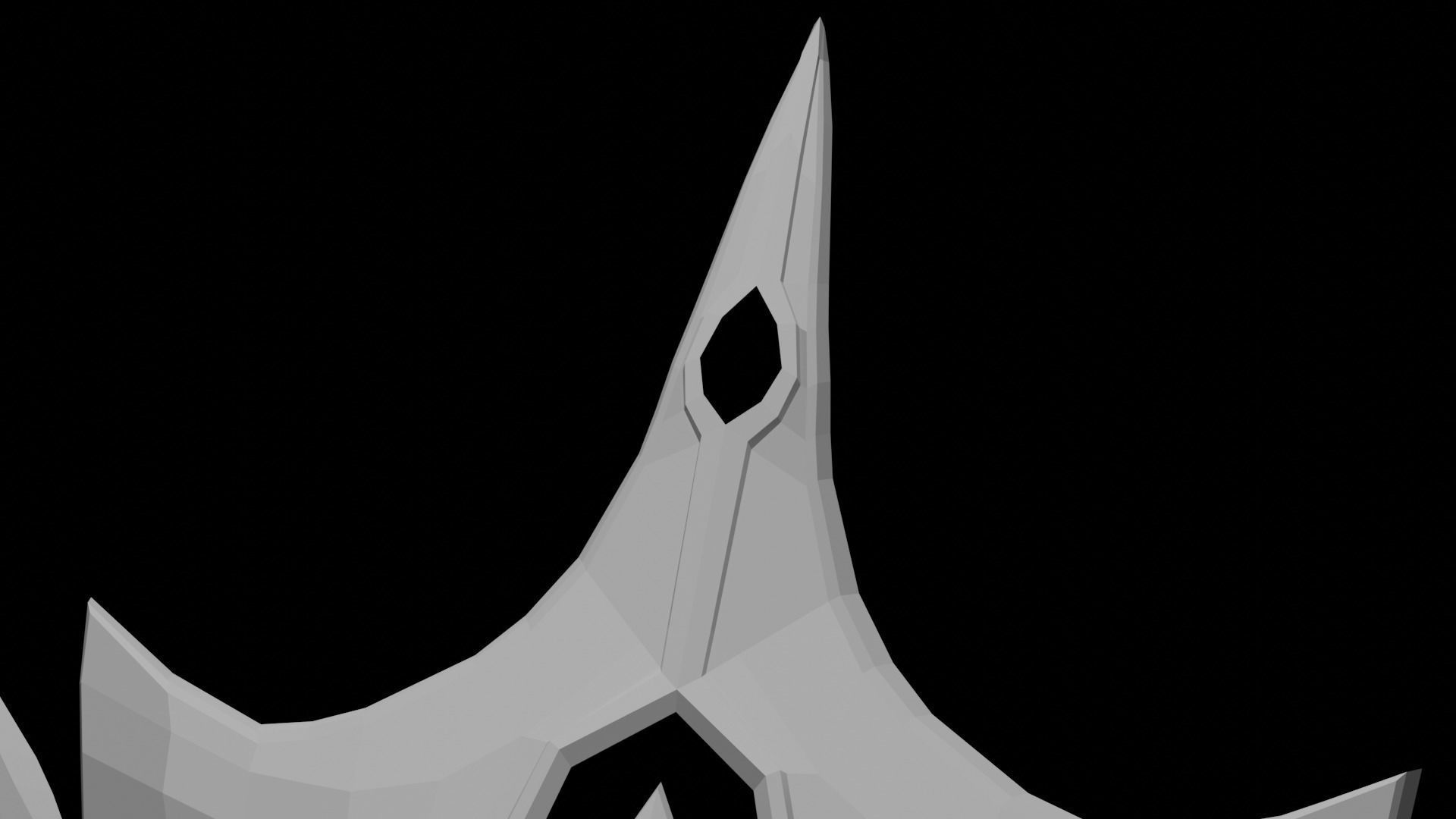 Tartaglia Childe Mask Genshin Impact Low Poly Low-poly 3D model_9