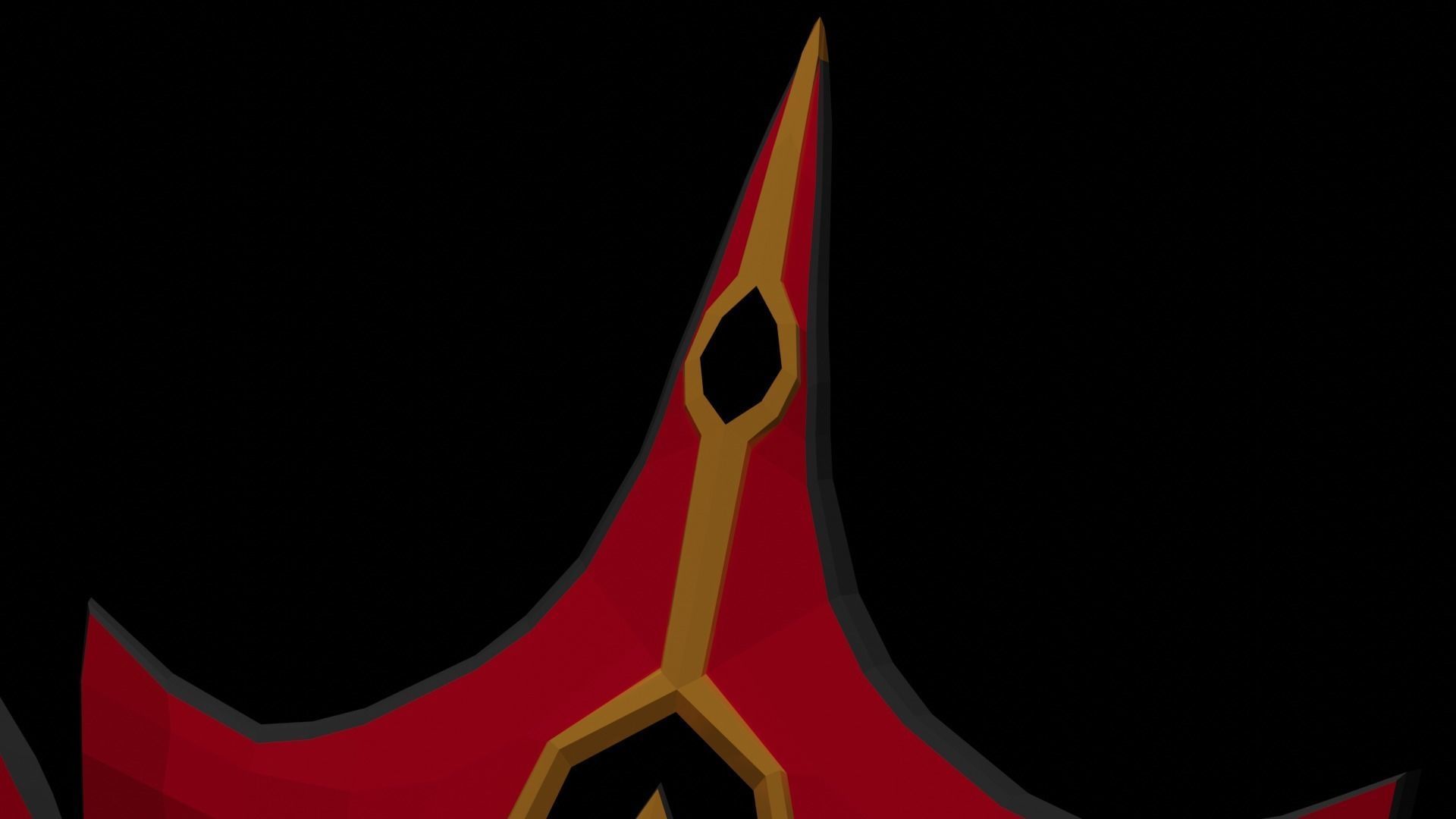 Tartaglia Childe Mask Genshin Impact Low Poly Low-poly 3D model_8