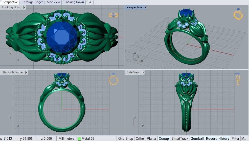 fashion ring 3D print model_5