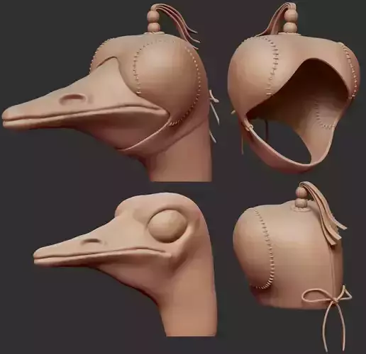 Ostritch and Eagle Bird Mask