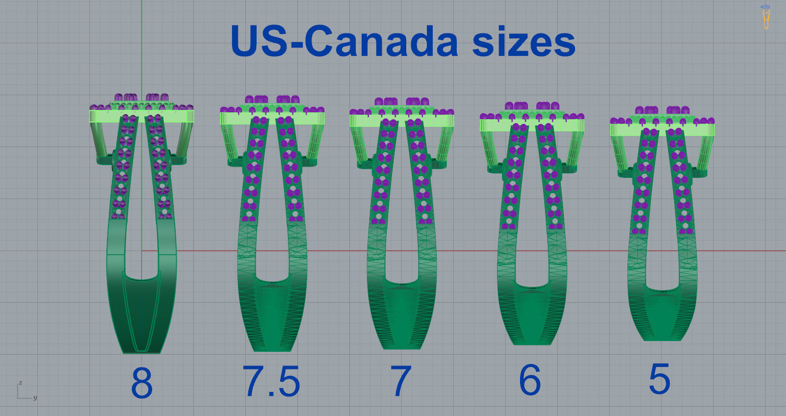 M1299009 Baguette ring 3D print model_13
