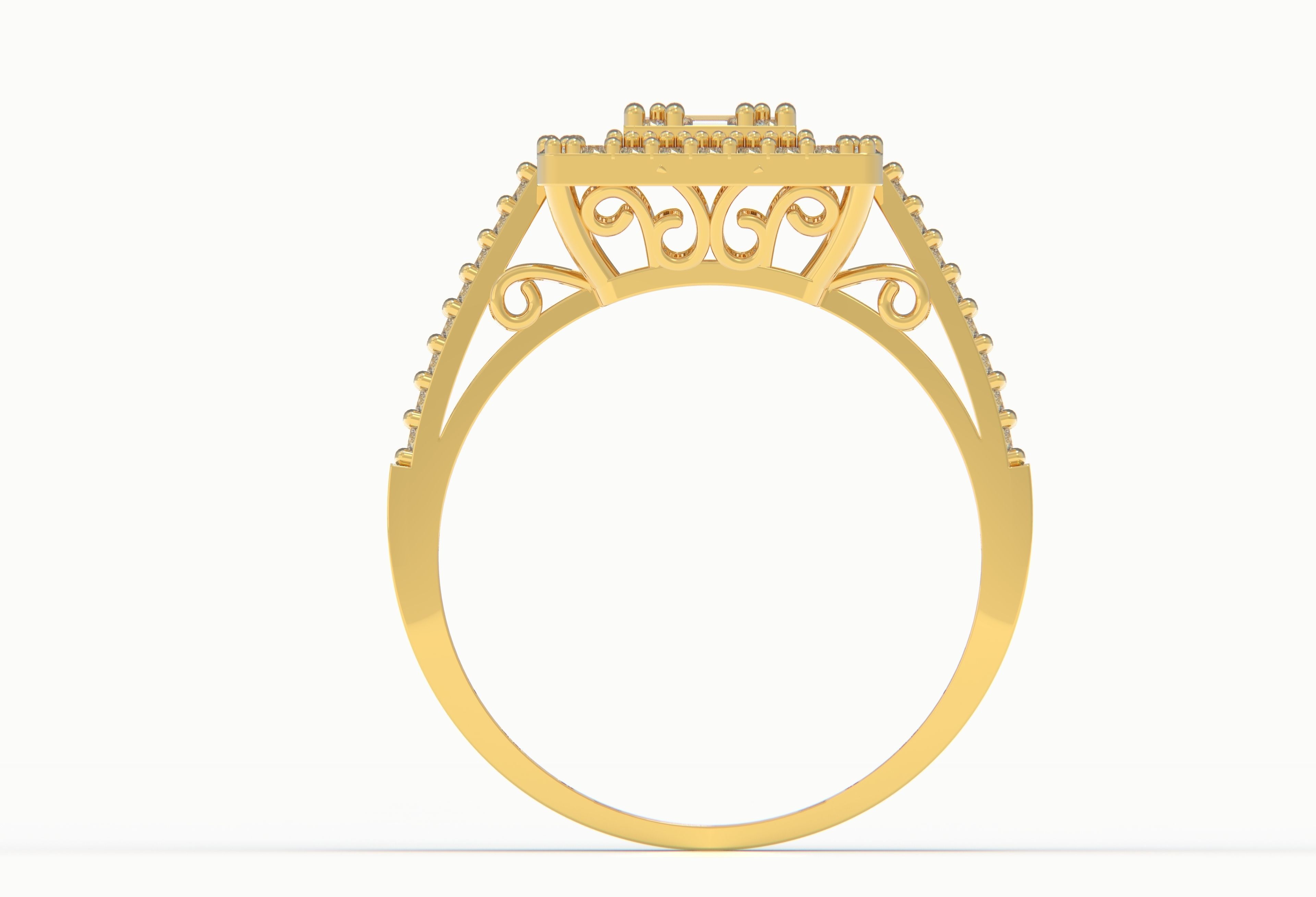 M1299009 Baguette ring 3D print model_7