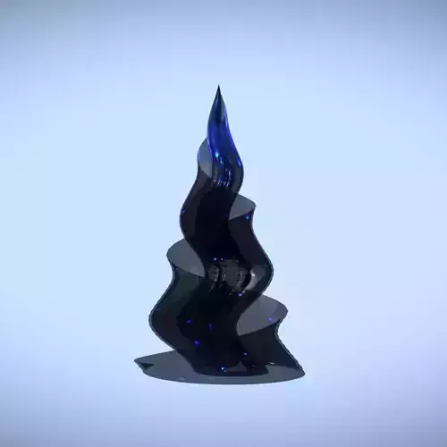 Spiral Pyramid Black Glass