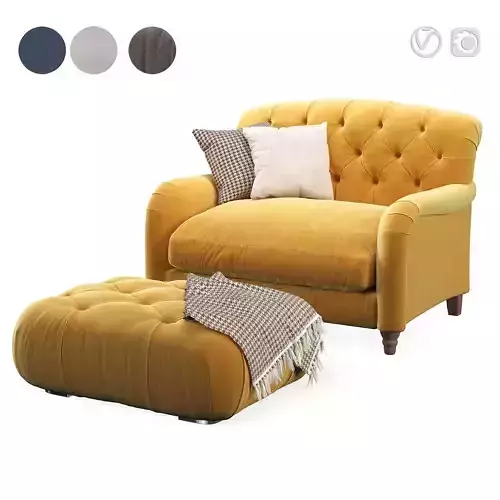 Chesterfield Armchair Plus 4 Mtl