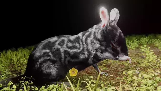 realistic animated and textured mouse 3D model