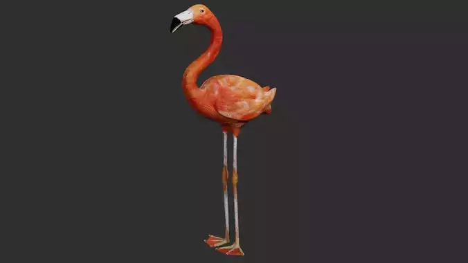 Flamingo Low-poly 3D model