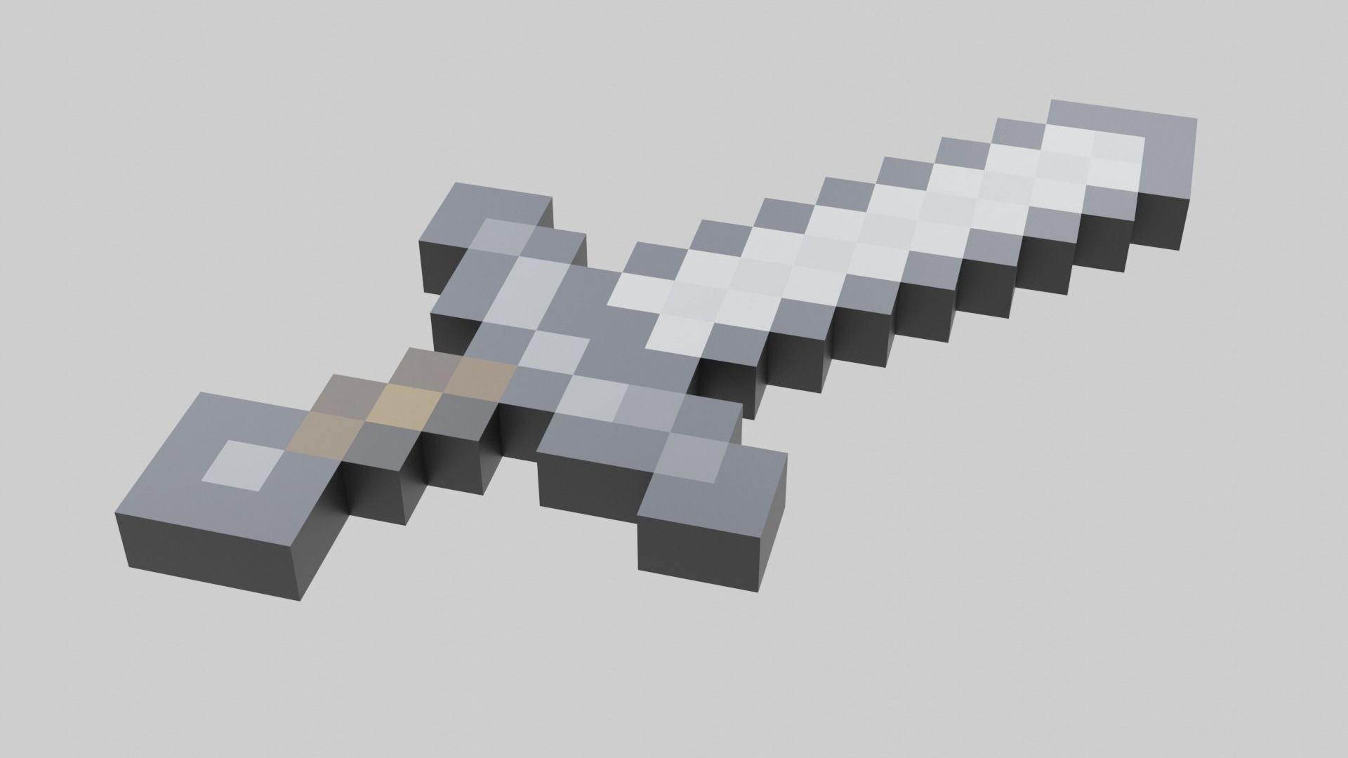 Minecraft Iron sword free VR / AR / low-poly 3D model | CGTrader
