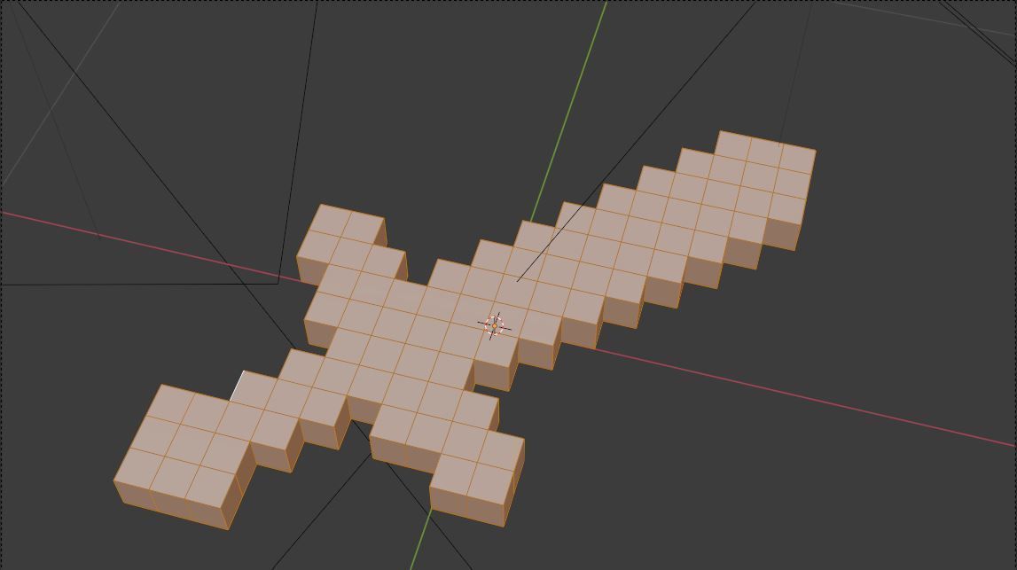 Minecraft Iron sword Free low-poly 3D model_2