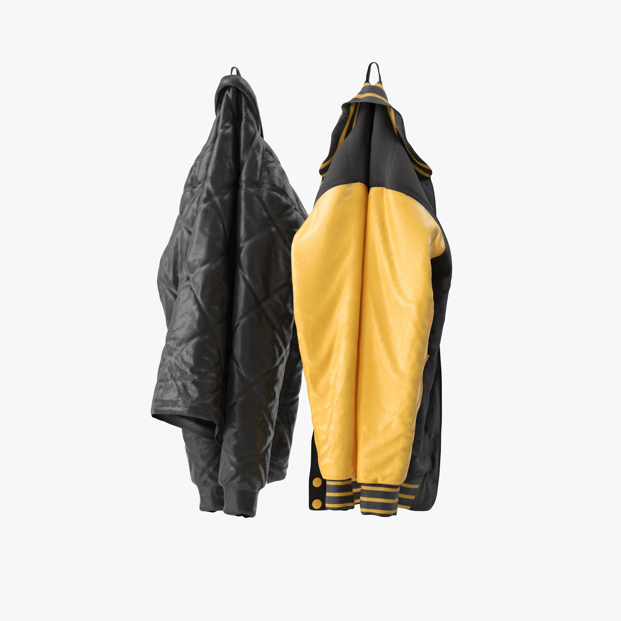 Hall Tree Coat Rack 3D model_11