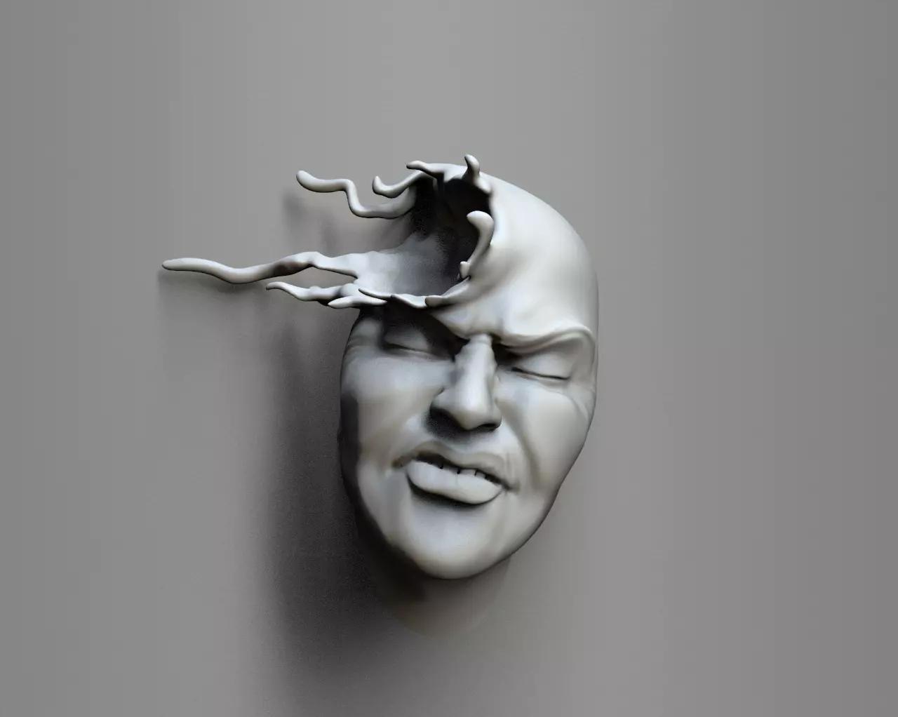 Blow my mind - Art piece 3D print model
