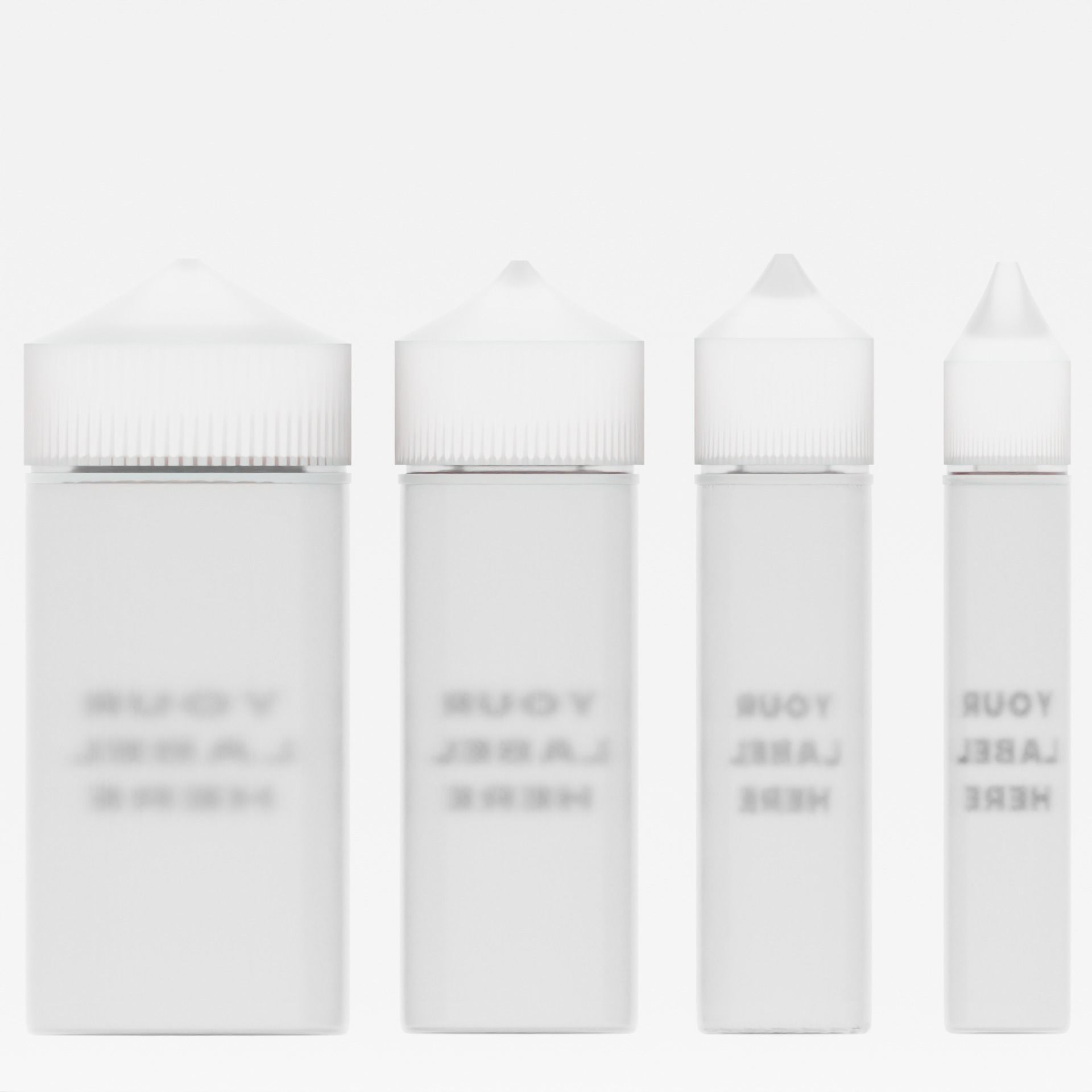 Plastic Bottles for Vaping o Tattoo Ink with Label included Free 3D model_6