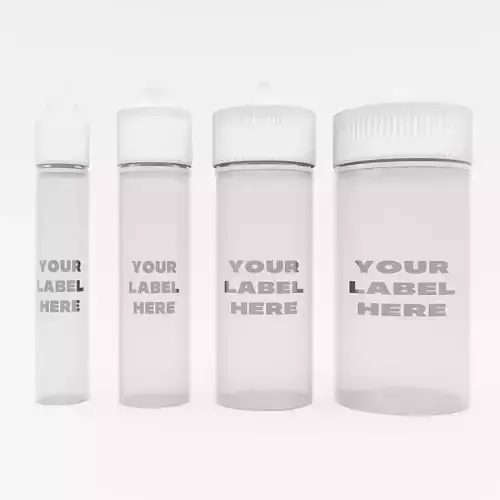 Plastic Bottles for Vaping o Tattoo Ink with Label included Free 3D model