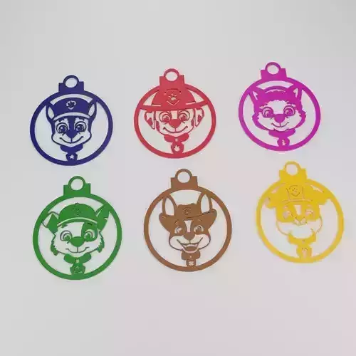 spheres christmas of paw patrol 3D print model 3D print model