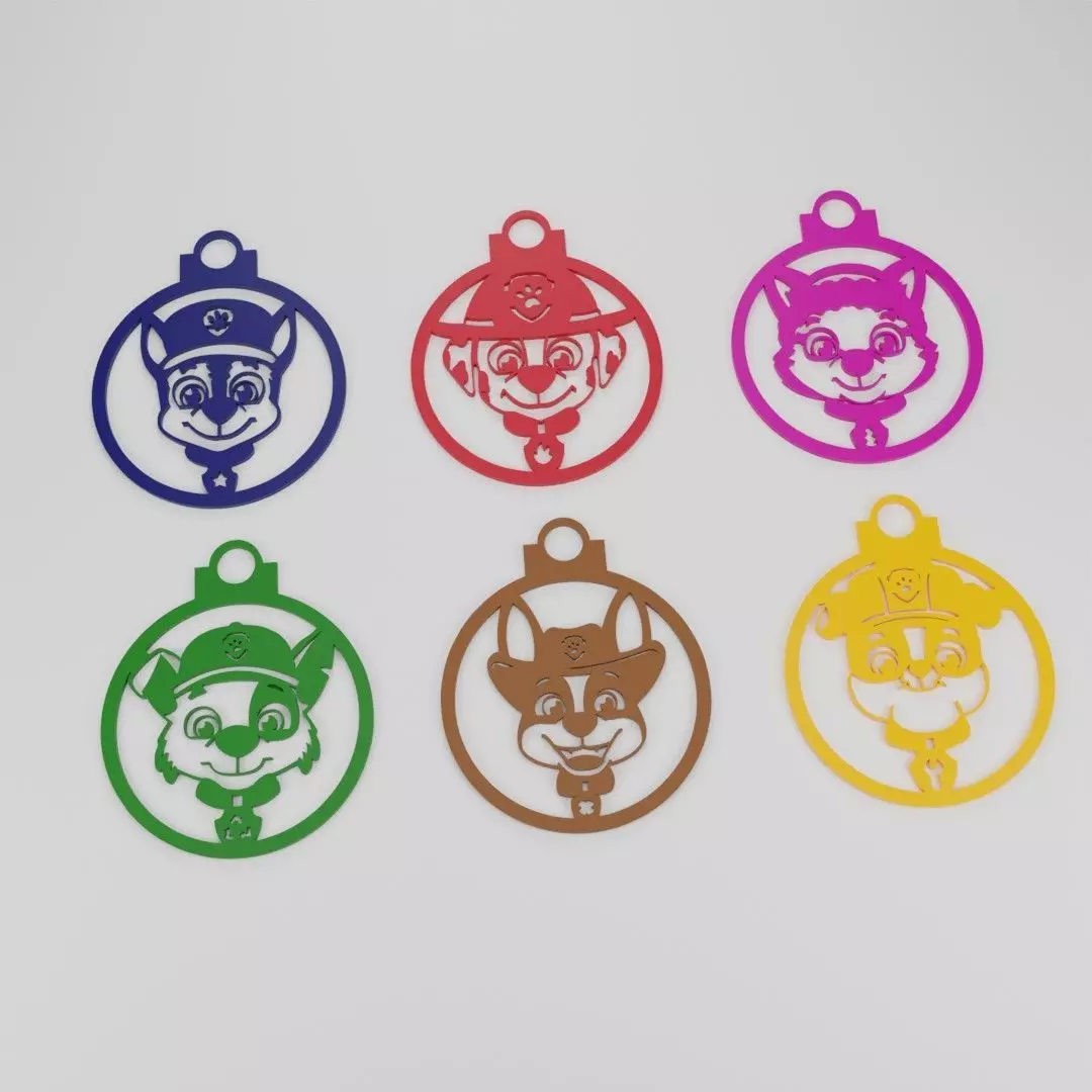 spheres christmas of paw patrol 3D print model 3D print model_0